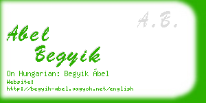 abel begyik business card