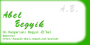 abel begyik business card